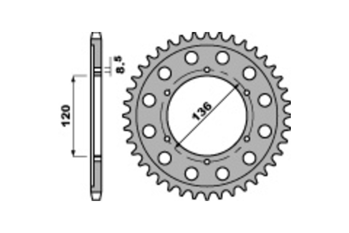 Couronne PBR acier C45 standard 4324 - 428