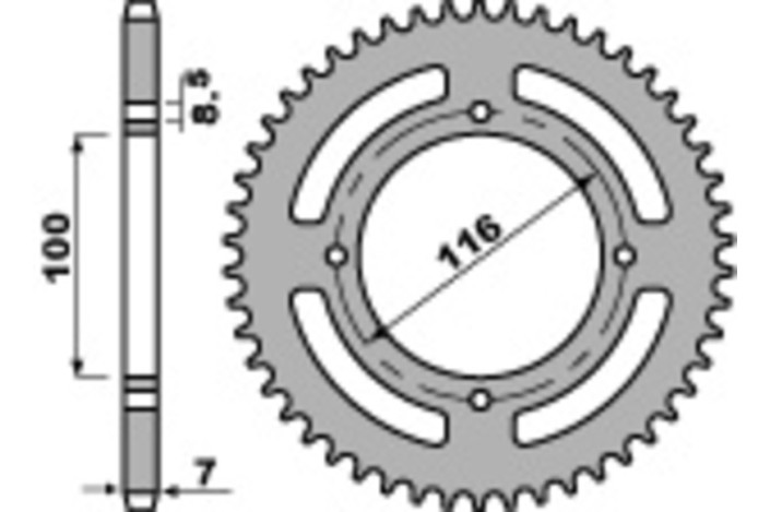 Couronne PBR acier C45 standard 467M - 428