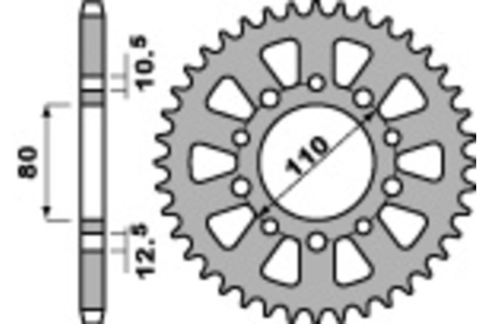 Couronne PBR acier C45 standard 334S - 530