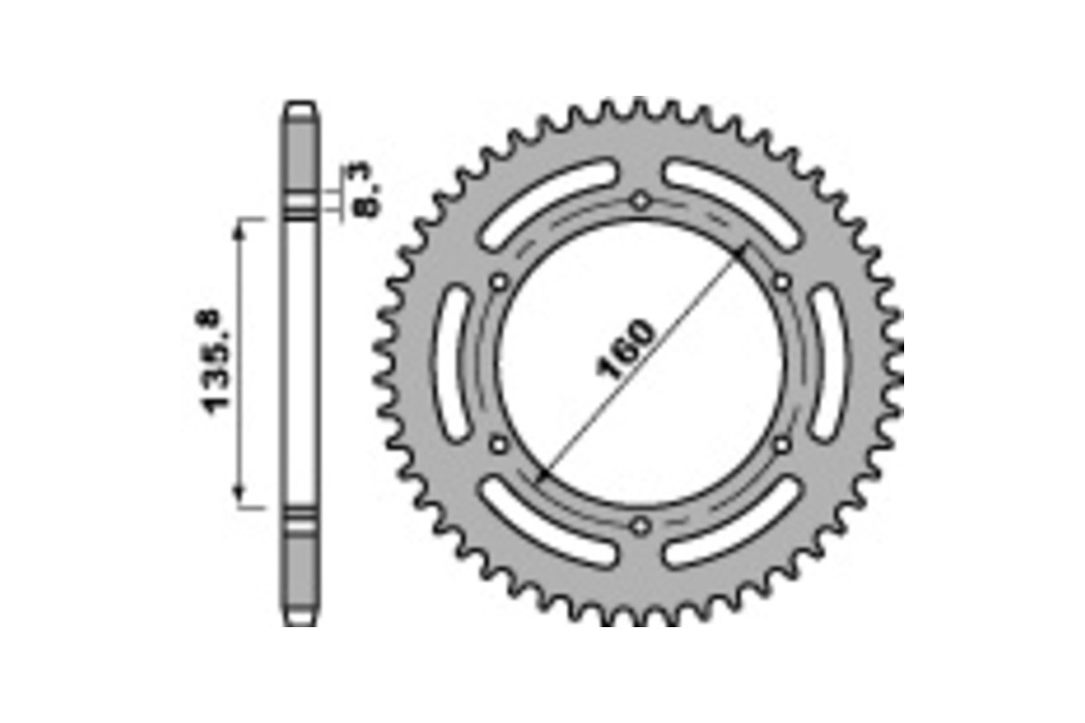 Couronne PBR acier C45 standard 3552 - 520