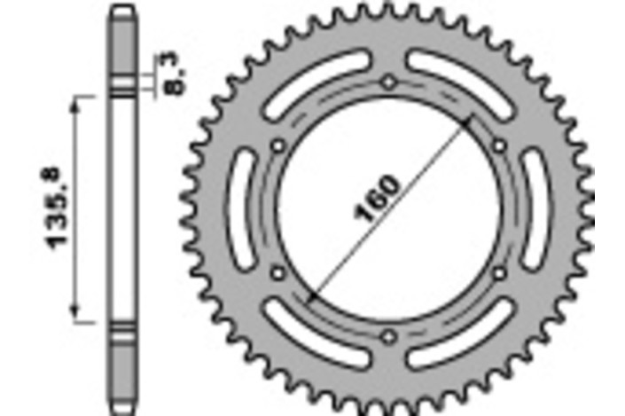 Couronne PBR acier C45 standard 3552 - 520