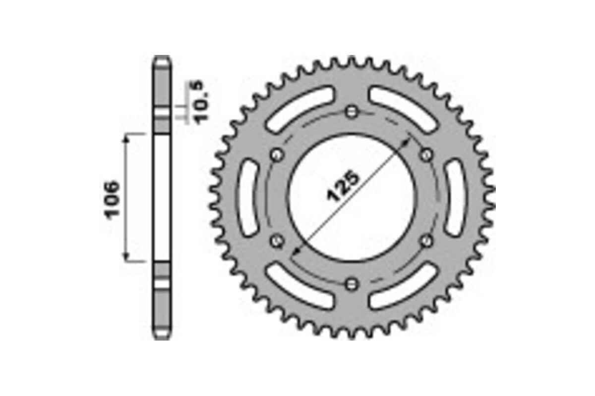 Couronne PBR aluminium ultra-light anodisé dur 4530 - 520