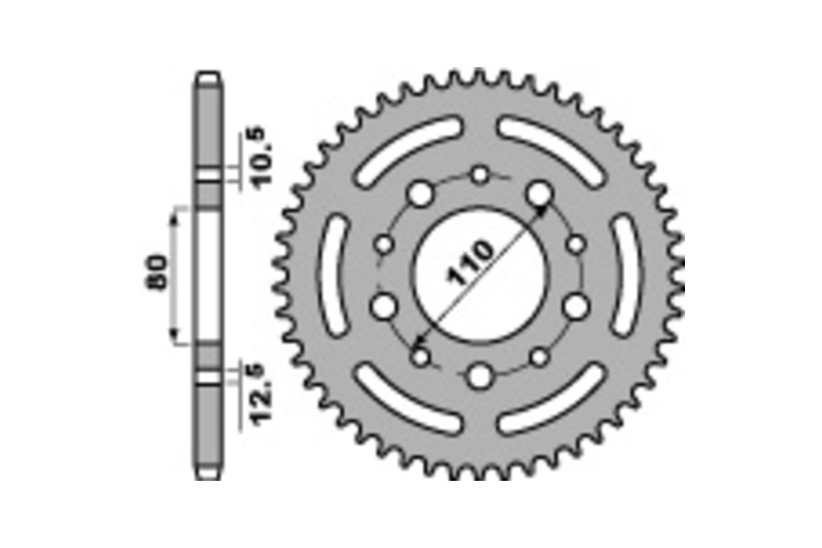 Couronne PBR acier C45 standard 4350 - 525