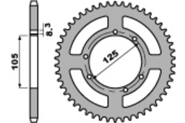 Couronne PBR acier standard 4413 - 428