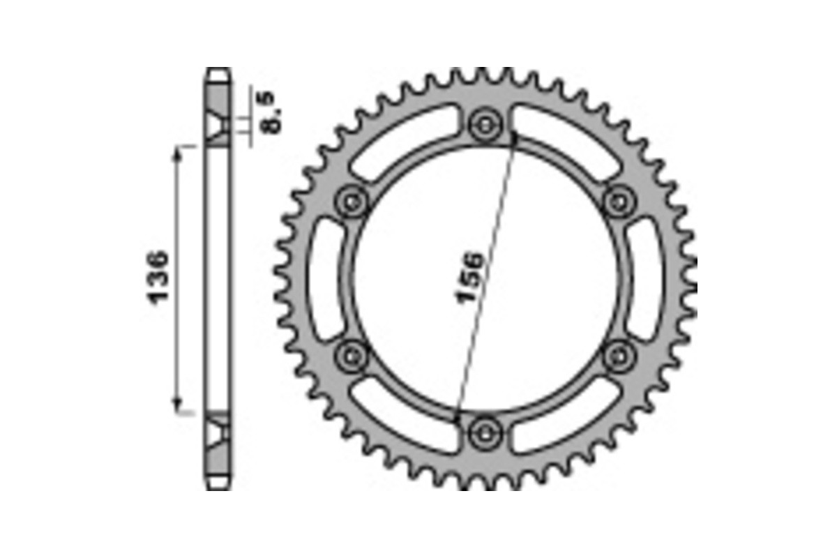 Couronne PBR acier C45 standard 4365 - 525