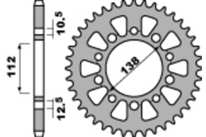Couronne PBR acier C45 standard 4684 - 525
