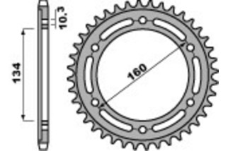Couronne PBR aluminium ultra-light anodisé dur 4400 - 520