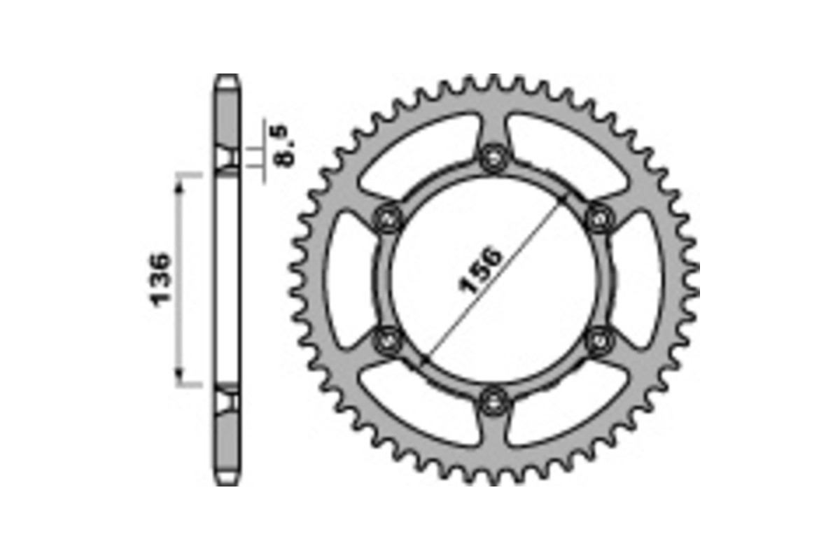 Couronne PBR acier C45 standard 820 - 520