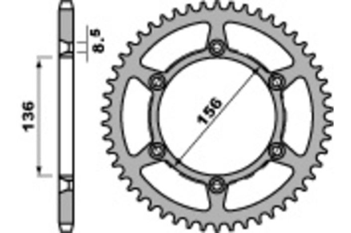 Couronne PBR acier C45 standard 820 - 520