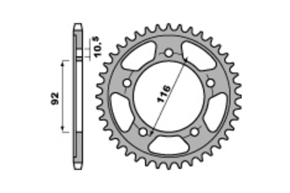 Couronne PBR acier C45 standard 4542 - 530