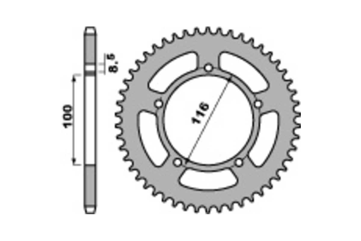 Couronne PBR acier C45 standard 464 - 420