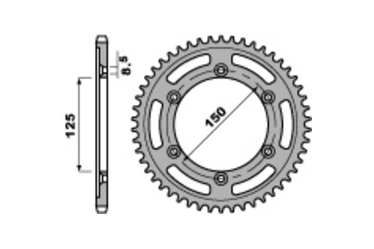 Couronne PBR acier C45 standard 4507 - 520