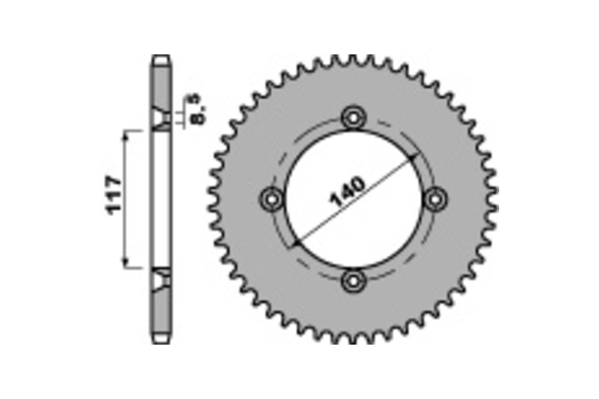 Couronne PBR acier C45 standard 831 - 428