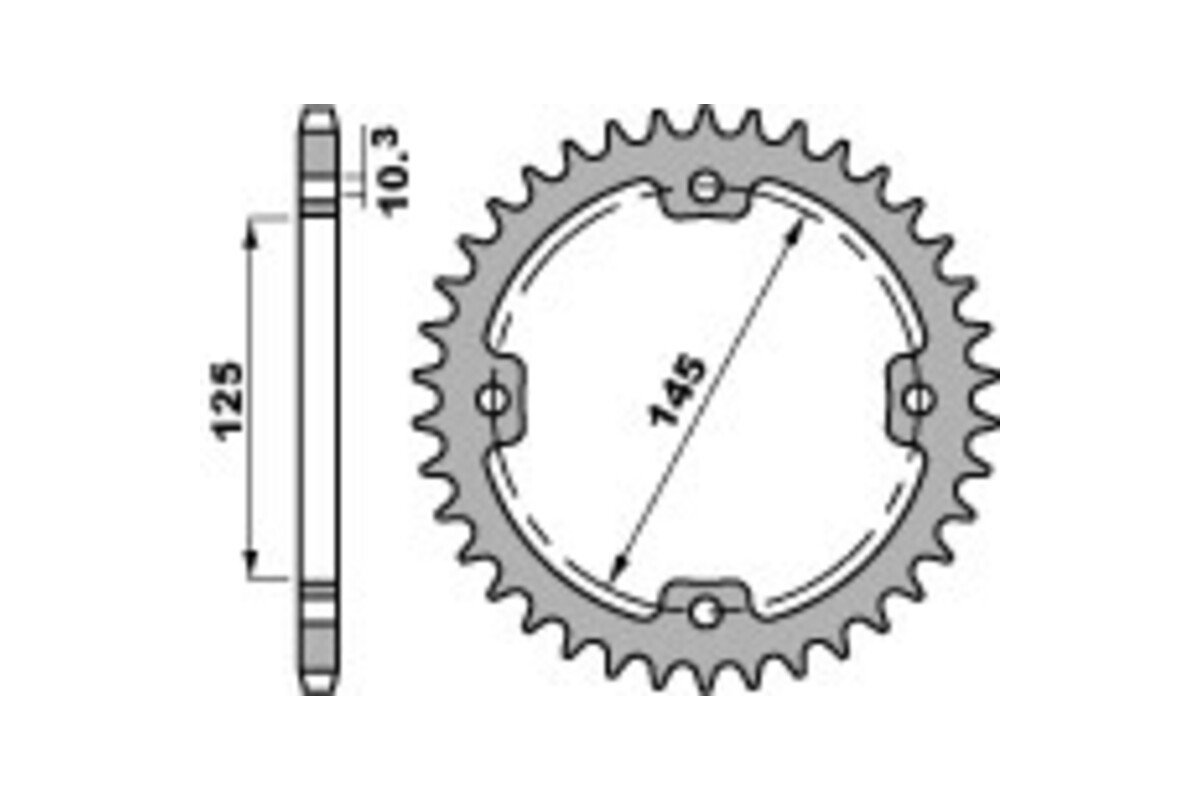 Couronne PBR acier C45 standard 4588 - 520