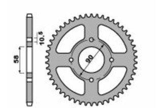 Couronne PBR acier C45 standard 4668 - 520