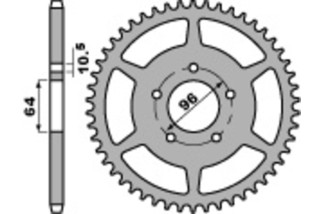 Couronne PBR acier C45 standard 254 - 520