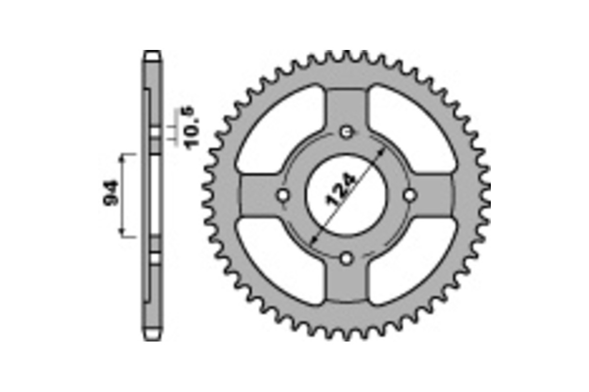 Couronne PBR acier C45 standard 282 - 530