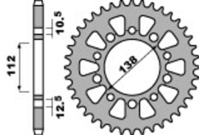 Couronne PBR acier C45 standard 4384 - 520