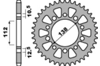 Couronne PBR acier C45 standard 4384 - 520