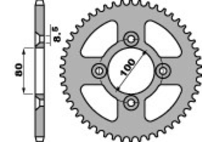 Couronne PBR acier standard 4351 - 428