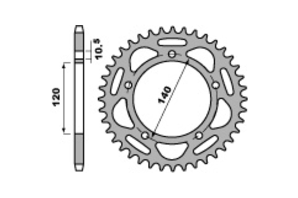 Couronne PBR acier C45 standard 4397 - 520