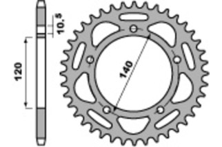 Couronne PBR acier C45 standard 4397 - 520
