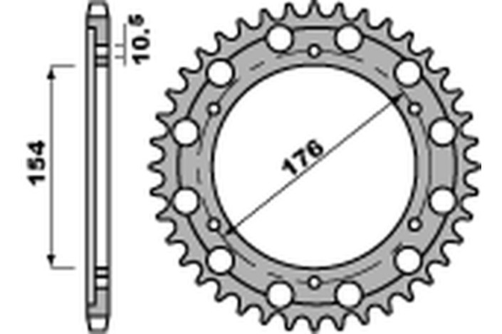 Couronne PBR acier C45 standard 4679 - 525