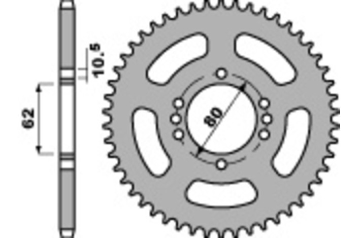 Couronne PBR acier C45 standard 843 - 428