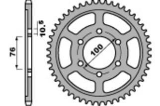 Couronne PBR acier C45 standard 825 - 530