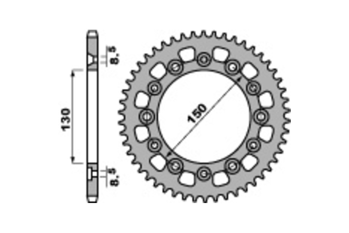 Couronne PBR acier C45 standard 4308 - 520