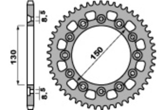 Couronne PBR acier C45 standard 4308 - 520