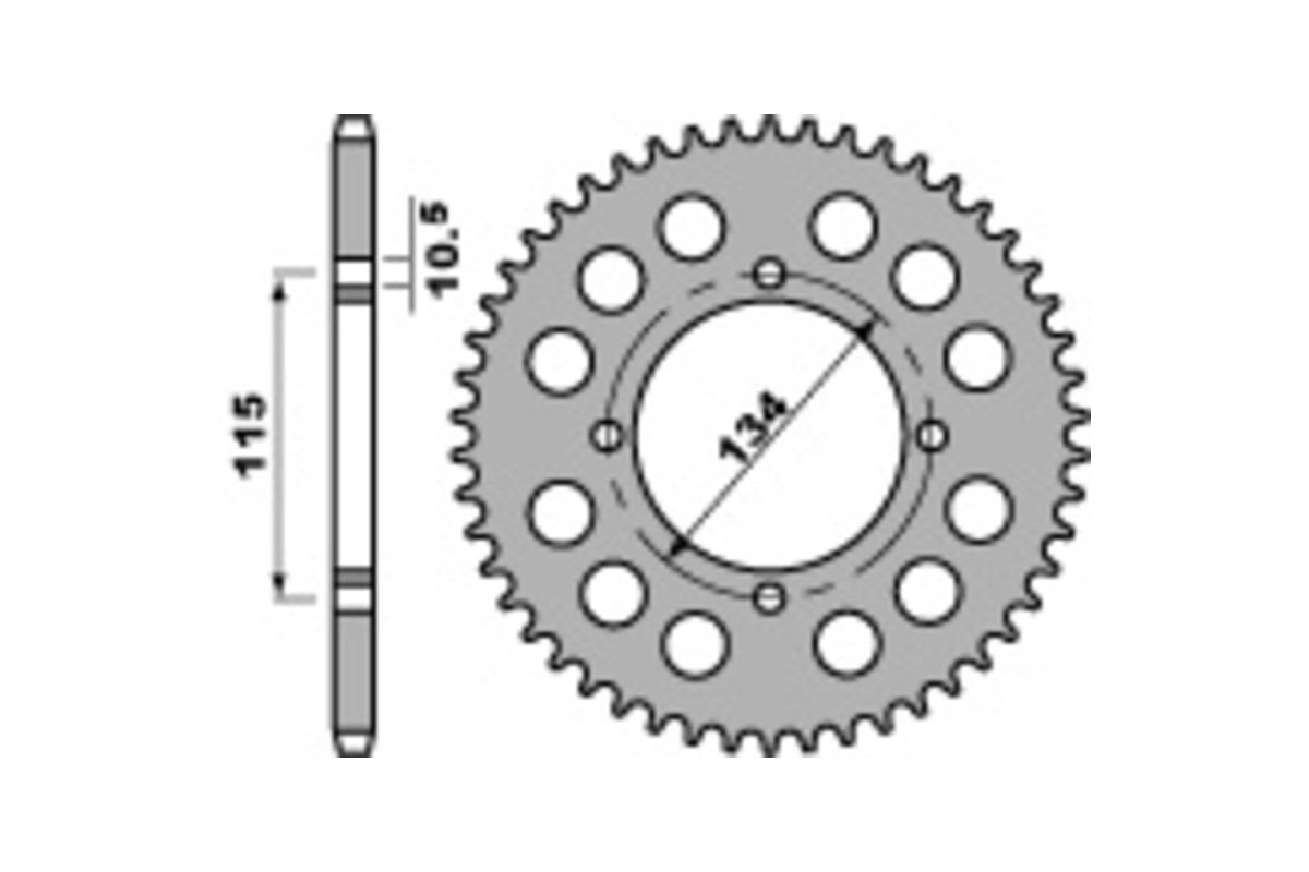 Couronne PBR acier C45 standard 711 - 530