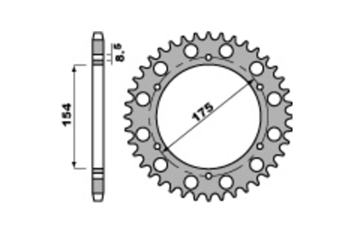 Couronne PBR acier C45 standard 258 - 530
