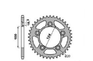 Couronne PBR aluminium ultra-light anodisé dur 4444 - 520