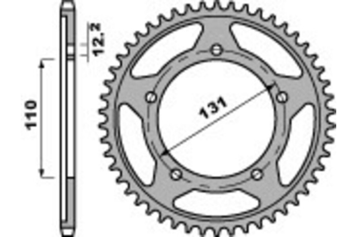 Couronne PBR aluminium ultra-light 4585 - 525