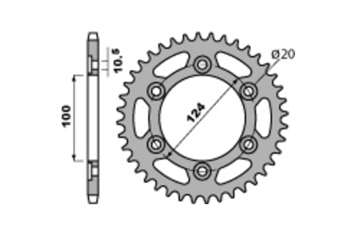 Couronne PBR acier C45 standard 1027 - 520
