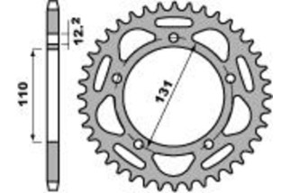 Couronne PBR aluminium ultra-light anodisé dur 4586 - 520