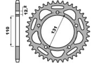 Couronne PBR aluminium ultra-light anodisé dur 4586 - 520