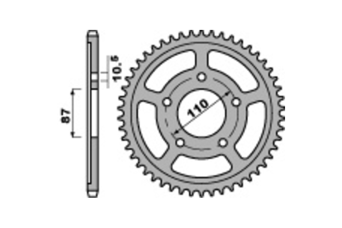 Couronne PBR acier C45 standard 828 - 525