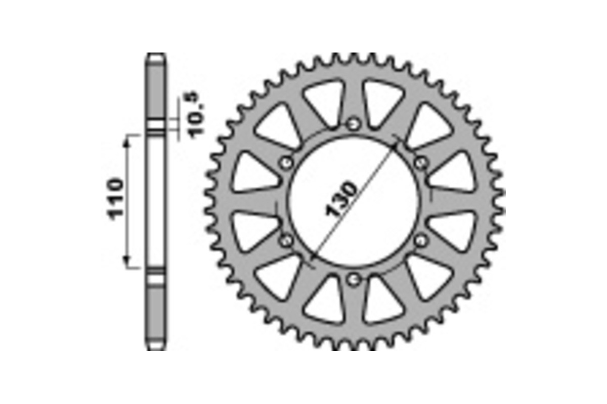 Couronne PBR acier C45 standard 504 - 520
