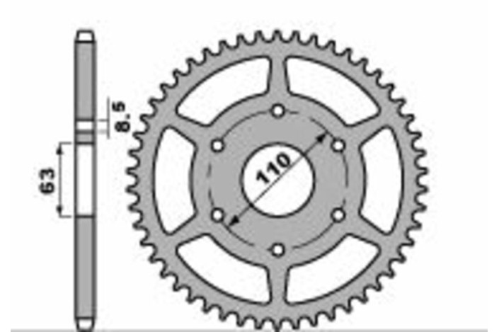 Couronne PBR aluminium ultra-light anodisé dur 4675 - 520