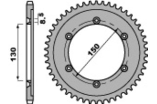 Couronne PBR acier C45 standard 4374 - 428