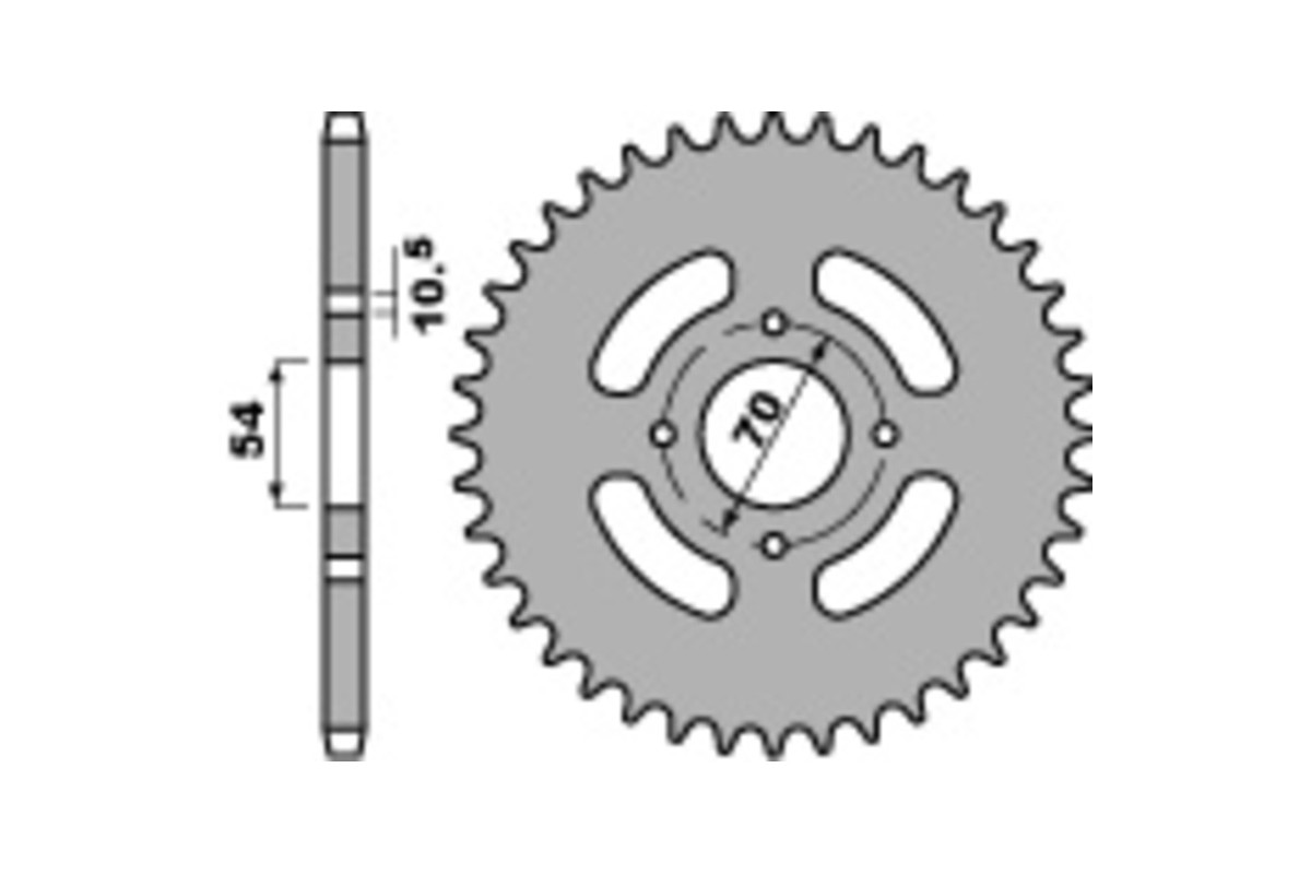 Couronne PBR acier C45 standard 4304 - 428