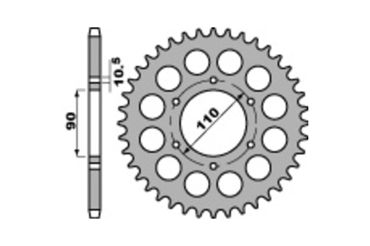 Couronne PBR acier C45 standard 850 - 530