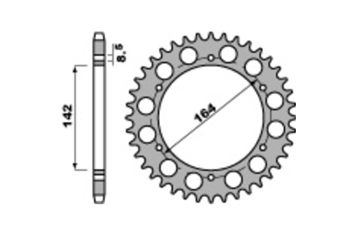 Couronne PBR acier C45 standard 4589 - 525