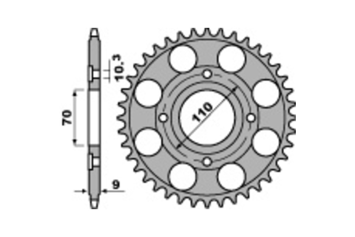 Couronne PBR acier C45 standard 247 - 520