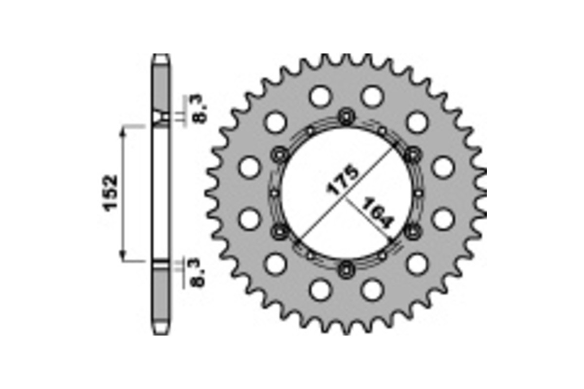 Couronne PBR acier C45 standard 856 - 520