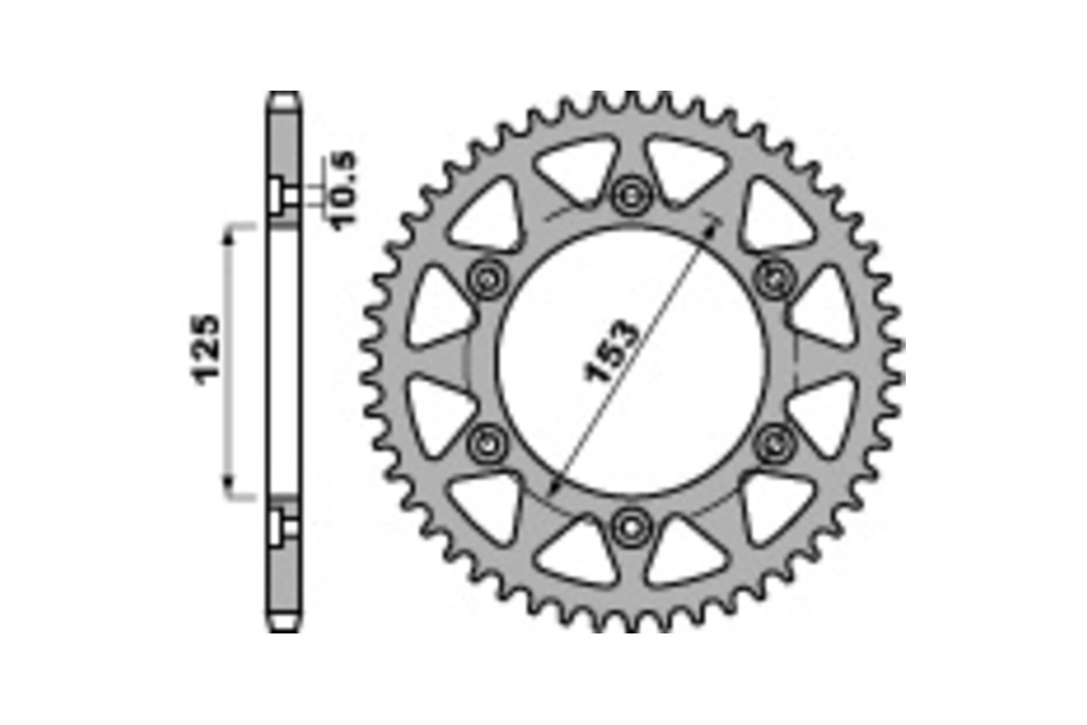 Couronne PBR acier C45 standard 288 - 520