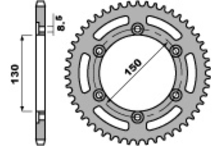 Couronne PBR acier C45 standard 245 - 520
