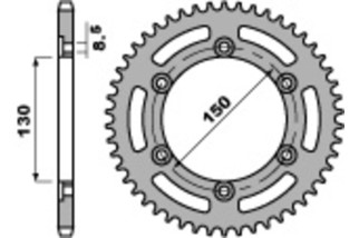 Couronne PBR acier C45 standard 245 - 520
